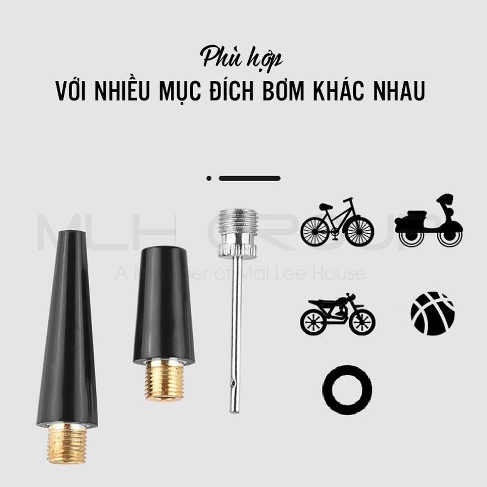 Bơm Xe Đạp Đa Năng Bơm Xe Đạp Mini Cầm Tay 100Psi Lõi Khung Nhôm Kim Loại Gắn Khung Sườn Xe Đạp Nhỏ Gọn Tiện Dụng MLH