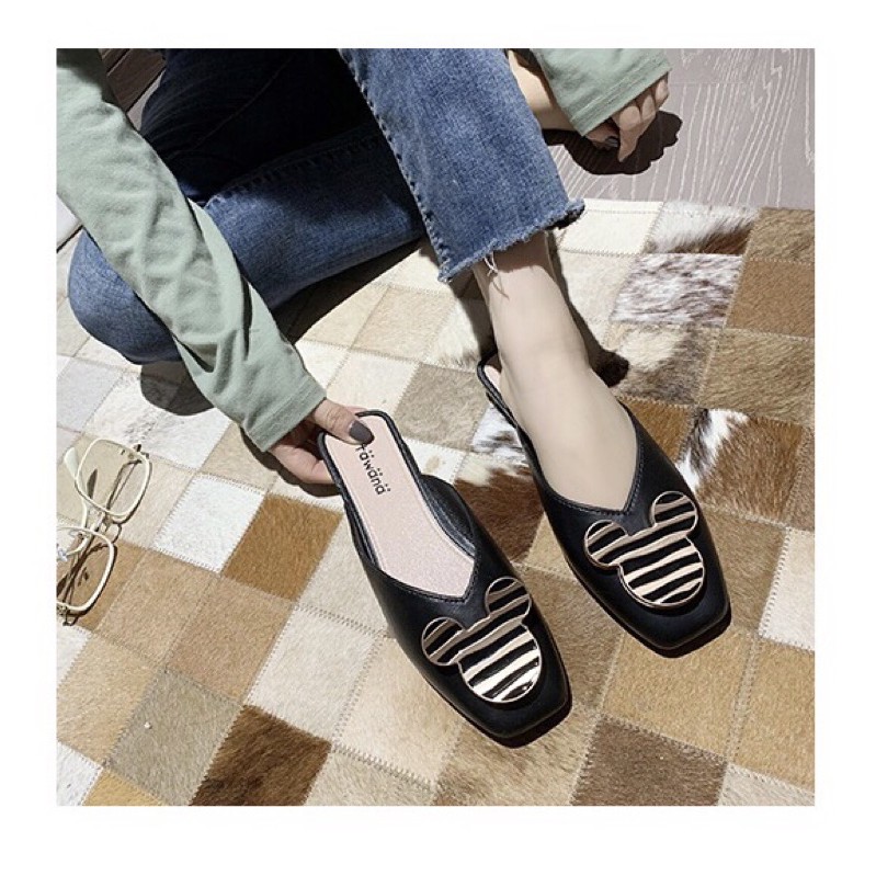 Sẵn hàng _ Sục mũi vuông meckey đế 2cm siêu bền dễ thương bản Hàn 2021 | BigBuy360 - bigbuy360.vn