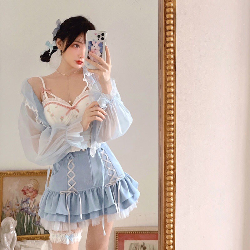 Chân váy phối nơ siêu xinh