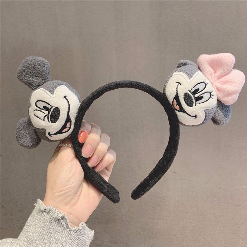 Dwayne Băng Đô Cài Tóc Đính Nơ Vải In Hoạt Hình Chuột Mickey Kiểu Hàn Quốc Dễ Thương Cho Nữ