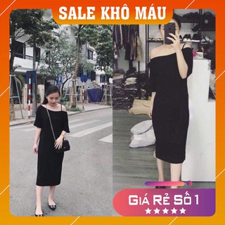 Váy ông lệch vai dây - Ảnh thật