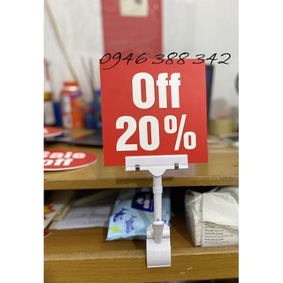 Kẹp nhựa quảng cáo, kẹp wobbler, kẹp sale W-001