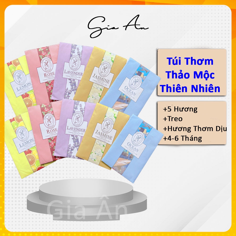 TÚI THƠM THẢO MỘC- Tinh Dầu Tự Nhiên Treo Phòng Ngủ - Gói Thơm Mini Để Tủ Và Móc Treo Trong Suốt -TaMidi