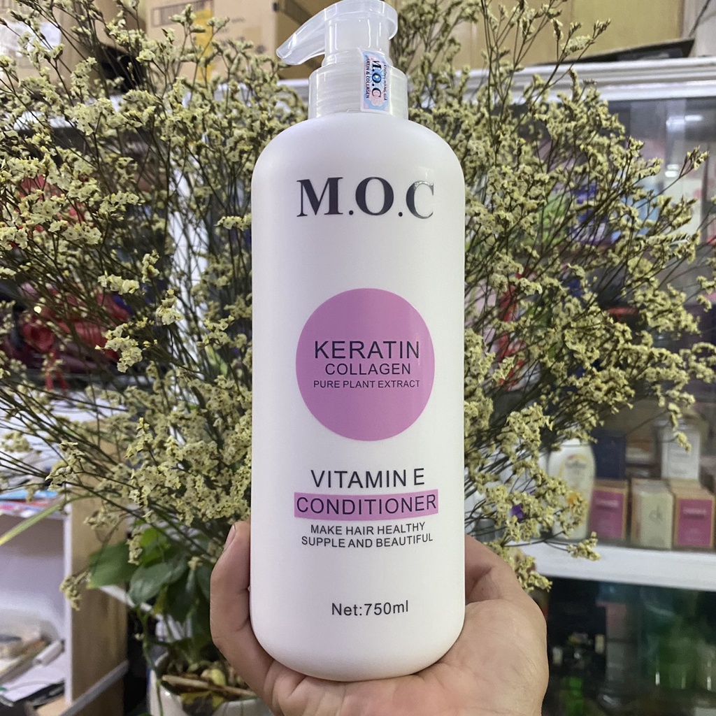 Dầu gội dầu xả MOC keratin collagen 750ml