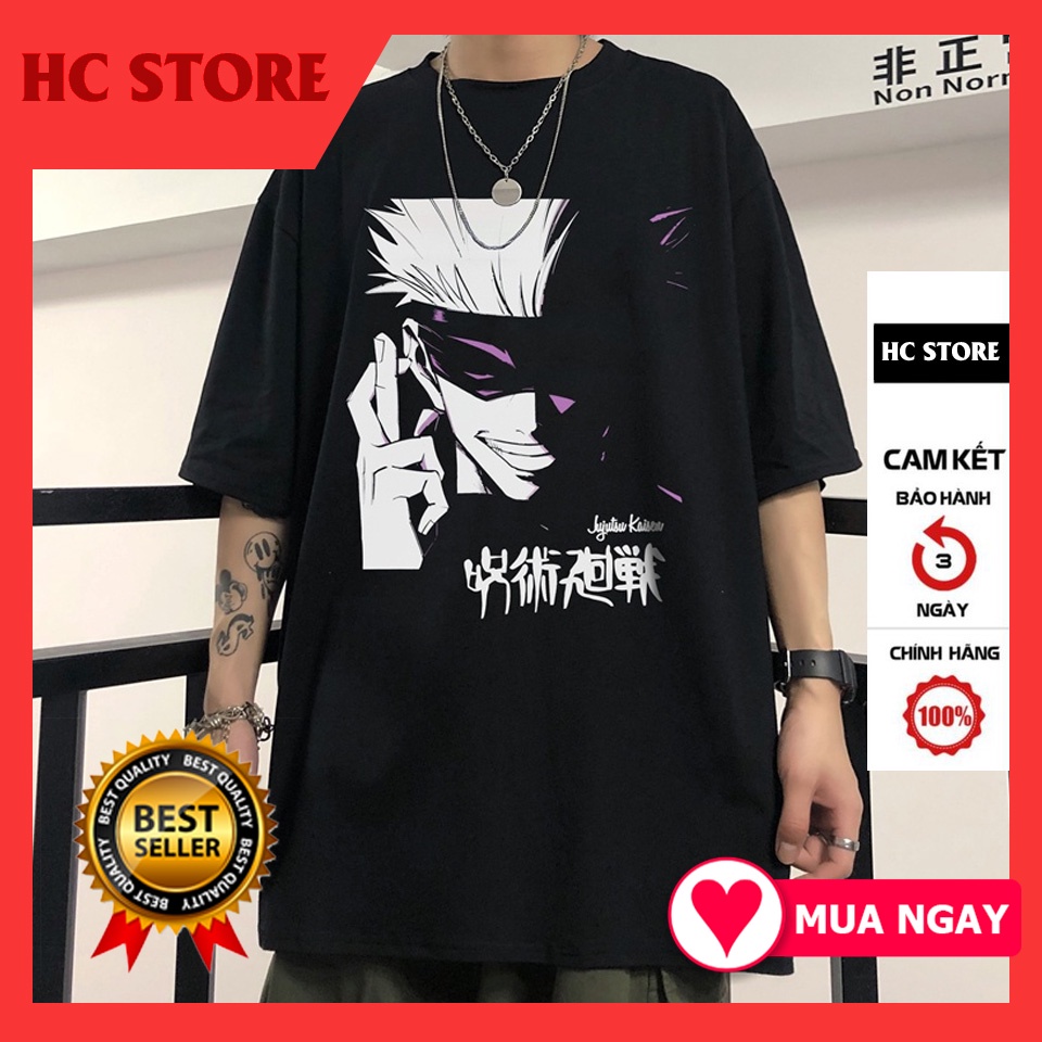 Áo thun Jujutsu Kaisen Gojo Satoru Manga Anime ngắn tay độc đẹp cá tinh