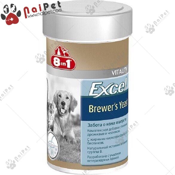 Viên Bổ Sung Dinh Dưỡng Cho Chó Mèo 8 in 1 Excel Brewer's Yeast Viên