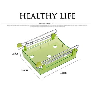 Combo 2 Khay phụ, khay kéo tủ lạnh, khay đựng đồ tiện dụng xinh xắn GD17-KTLN-2