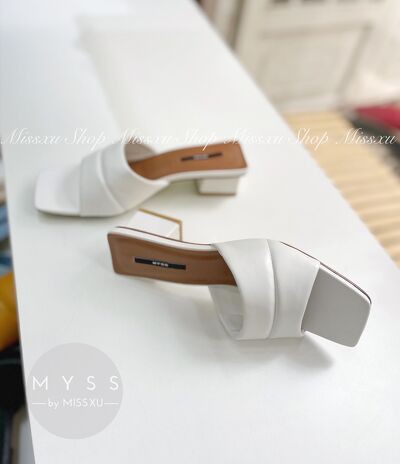 Giày guốc nữ quai ngang chạy chỉ giữa 3cm thời trang MYSS - SU113