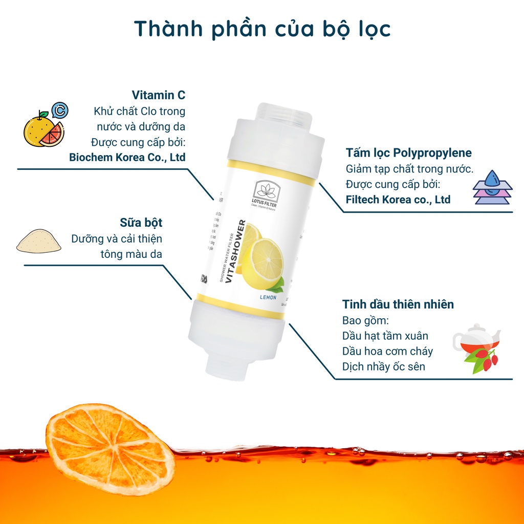 Bộ lọc nước tắm gắn vòi hoa sen VitaShower