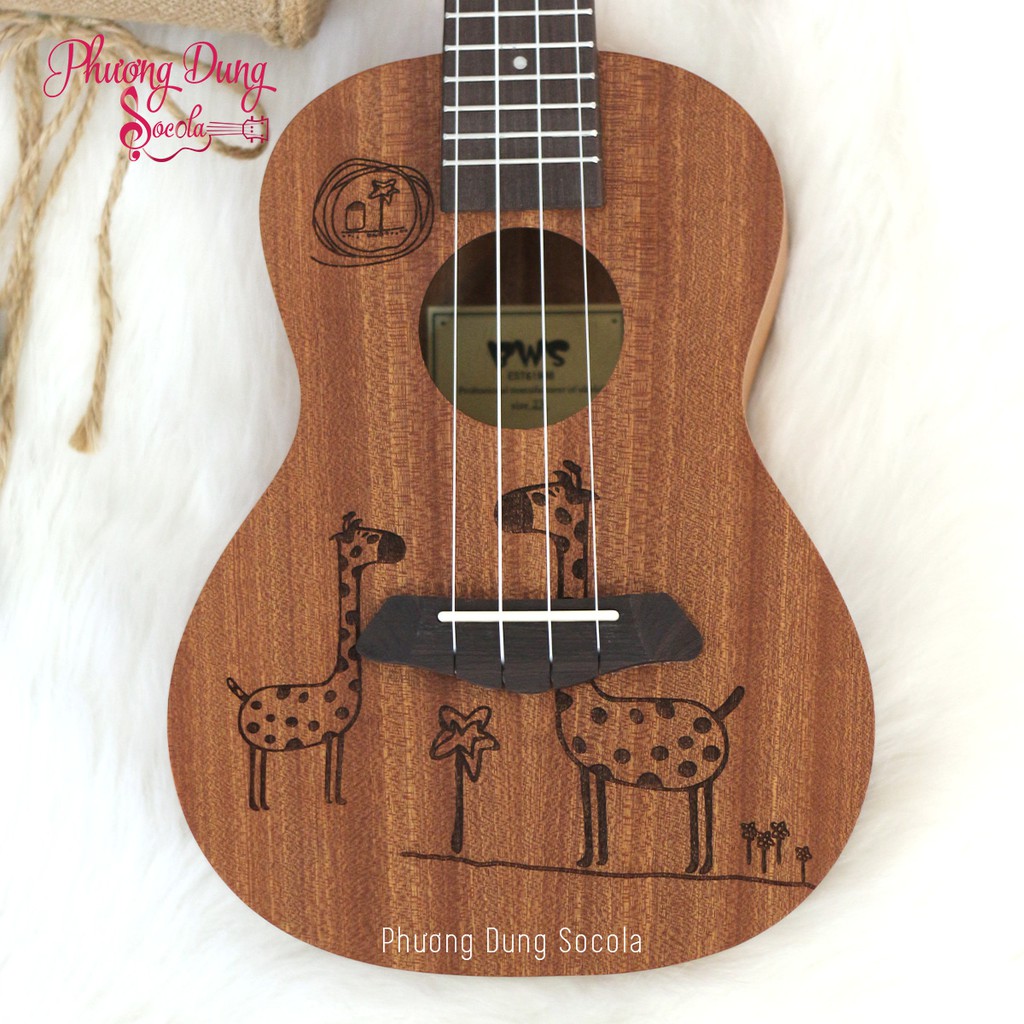 Đàn Ukulele Gỗ chính hãng BWS size Concert-HUƠU CAO CỔ