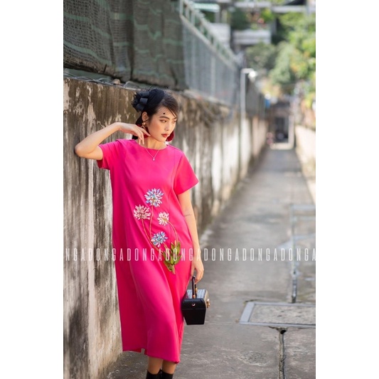 Đầm màu hồng mười giờ của Ngado. New98%🔥🔥🔥