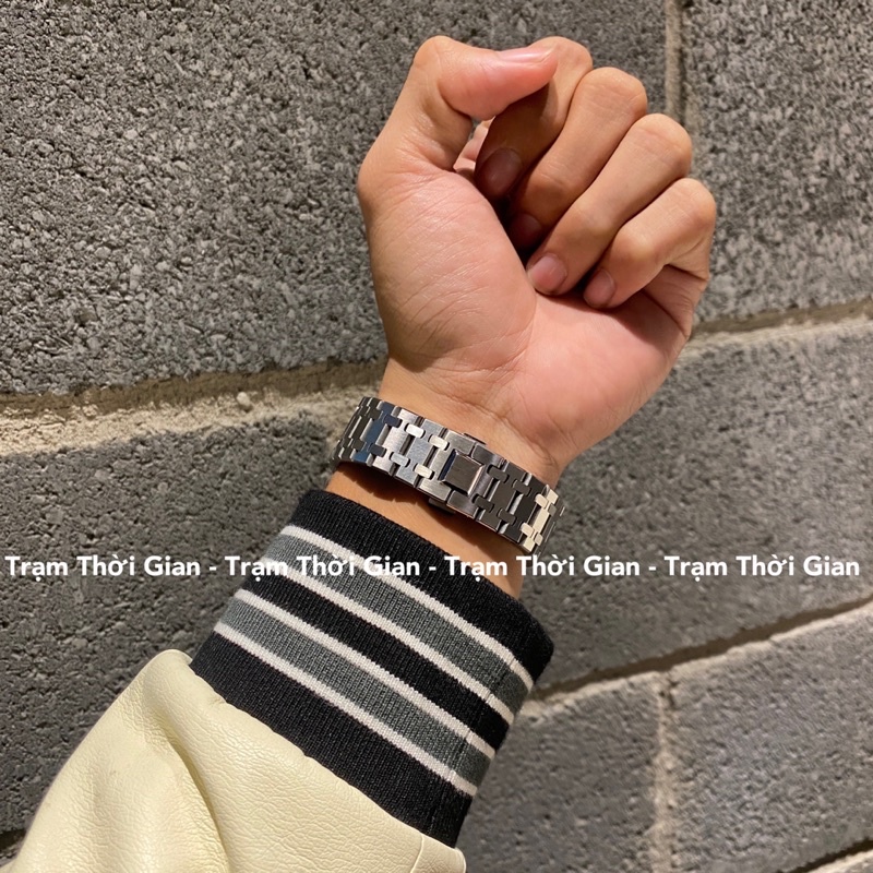 Đồng hồ nam casio G-Shock GA-2100-1A đính đá dây thép