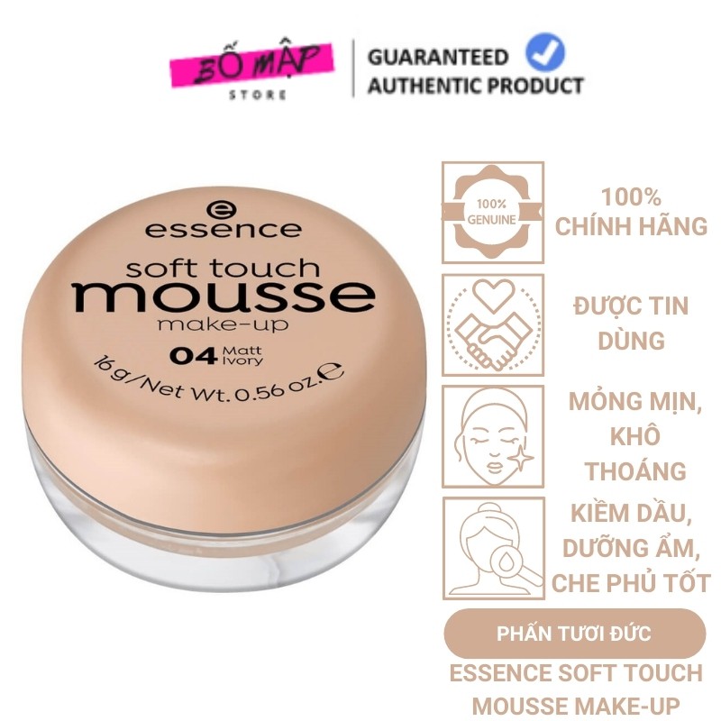 [SALE] [CAM KẾT 100% CHÍNH HÃNG] Phấn Tươi Đức Essence Soft Touch Mousse Make Up