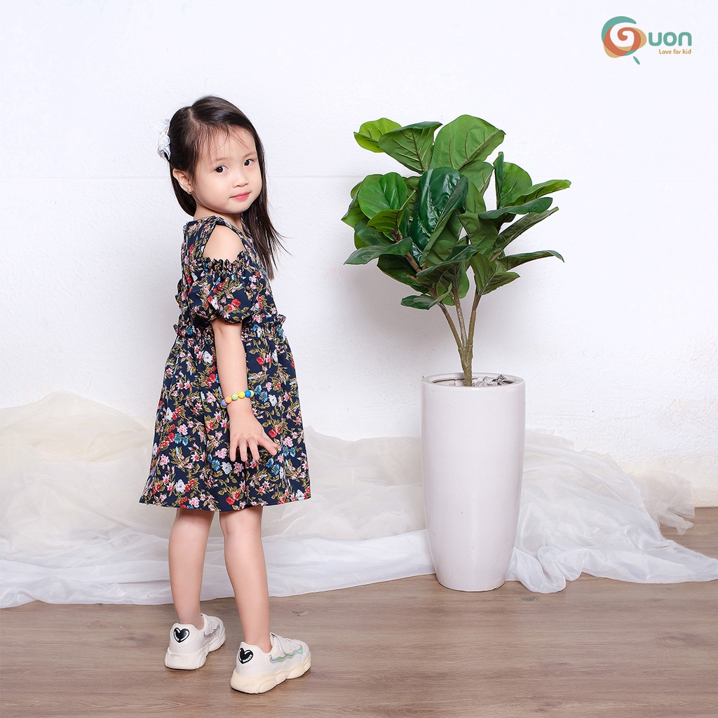 Váy bé gái từ 13 - 45kg vải cotton thoáng mát Điệp Tam - GUON