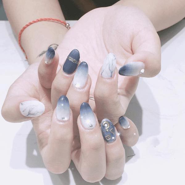 Set mút dặm ombre nail