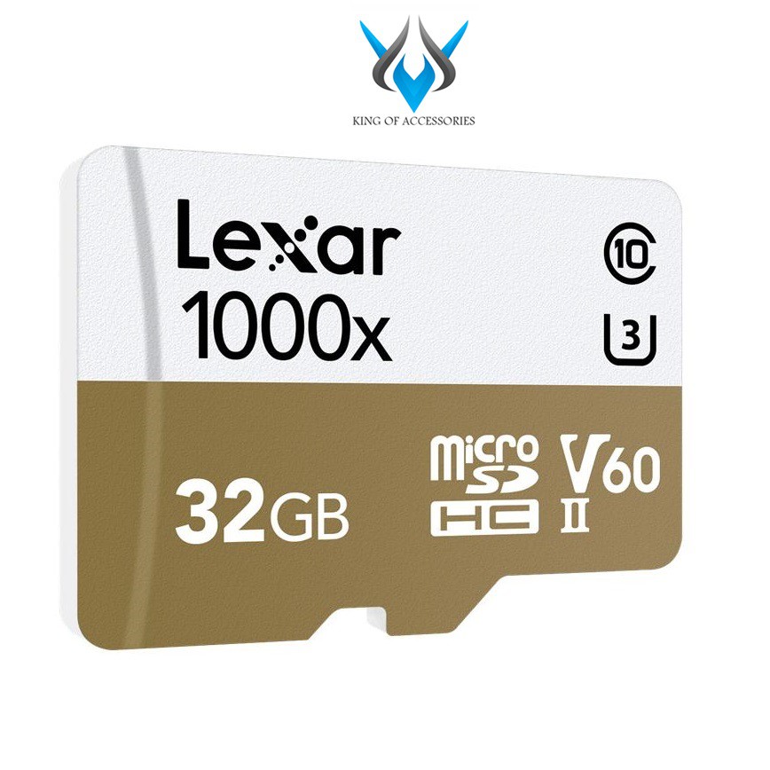 Thẻ nhớ microSDHC Lexar Professional 32GB 1000x UHS-II U3 V60 Read 150MB/s  Write 75MB/s (Đen) - Kèm reader 3.0