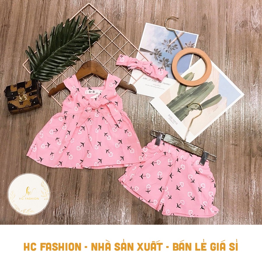 Quần áo bé gái𝑭𝑹𝑬𝑬𝑺𝑯𝑰𝑷+TẶNG TURBANSet đồ trẻ em THIẾT KẾ HC FASHION - SÉT 2 DÂY TIỂU THƯ ĐŨI BÔNG trẻ em thiết kế VNXK