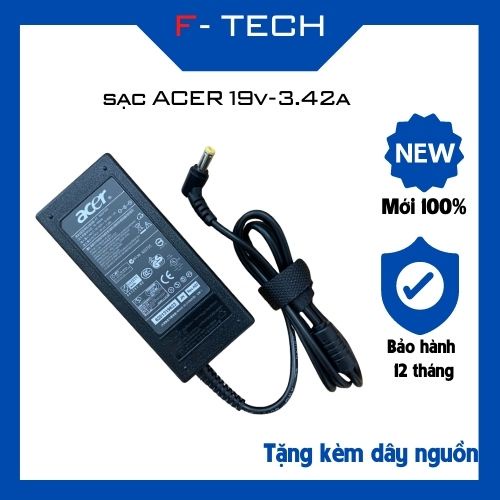 Sạc laptop ACER 19v-3.42a 65w sạc zin dành cho Acer 4710 4736 4810 4830 5830 X401 X402 X301 X501 4750 5810 sf531 V5-471