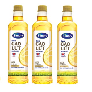 Dầu Gạo Lứt thuần chất, Dầu đậu nành, hạt cải Simply 1L