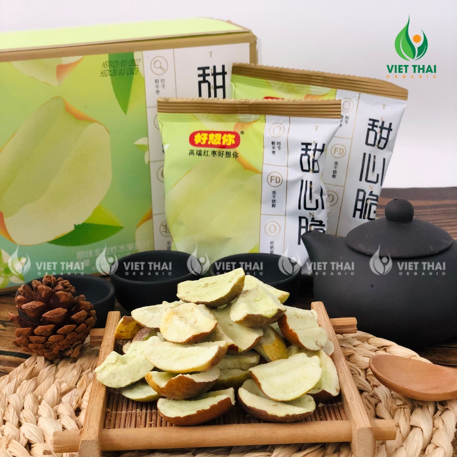 HỒNG TÁO TÂN CƯƠNG SẤY GIÒN 108G - BỒI BỔ SỨC KHOẺ, ĐẸP DA, DÁNG THON - ĐẸP SANG CHẤT LƯỢNG