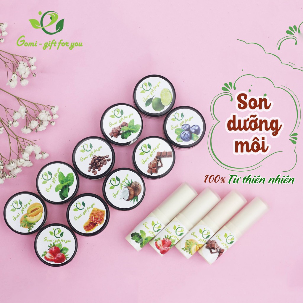 Son dưỡng ẩm môi Gomi Tác dụng làm môi hồng và mịn, giảm ngay nứt nẻ