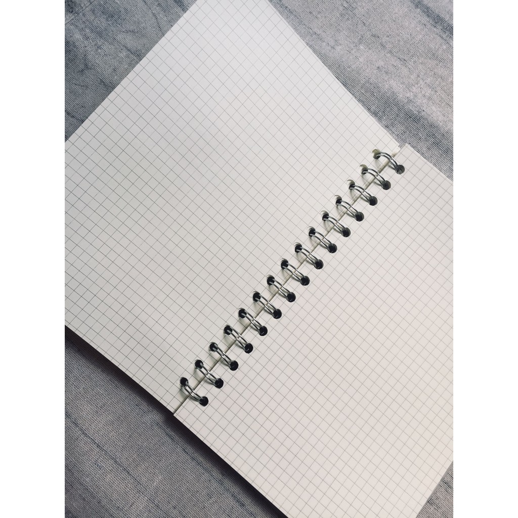 Sổ Chấm Bi Dotted Notebook A5 -Ô Vuông Grid Notebook -  Sổ làm bullet journal -Sổ tay bìa nhựa trắng mờ dạng tập 160 tra