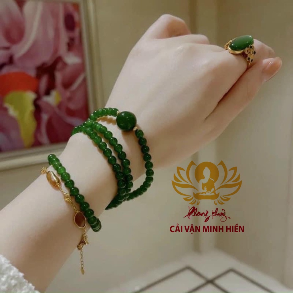 Vòng Tay Đá 108  Mix Charm Hạt  Đủ Màu Đủ Theo Mệnh Tặng Hộp + Dây Sơ Cua Cao Cấp - Quà Tặng Nam Nữ