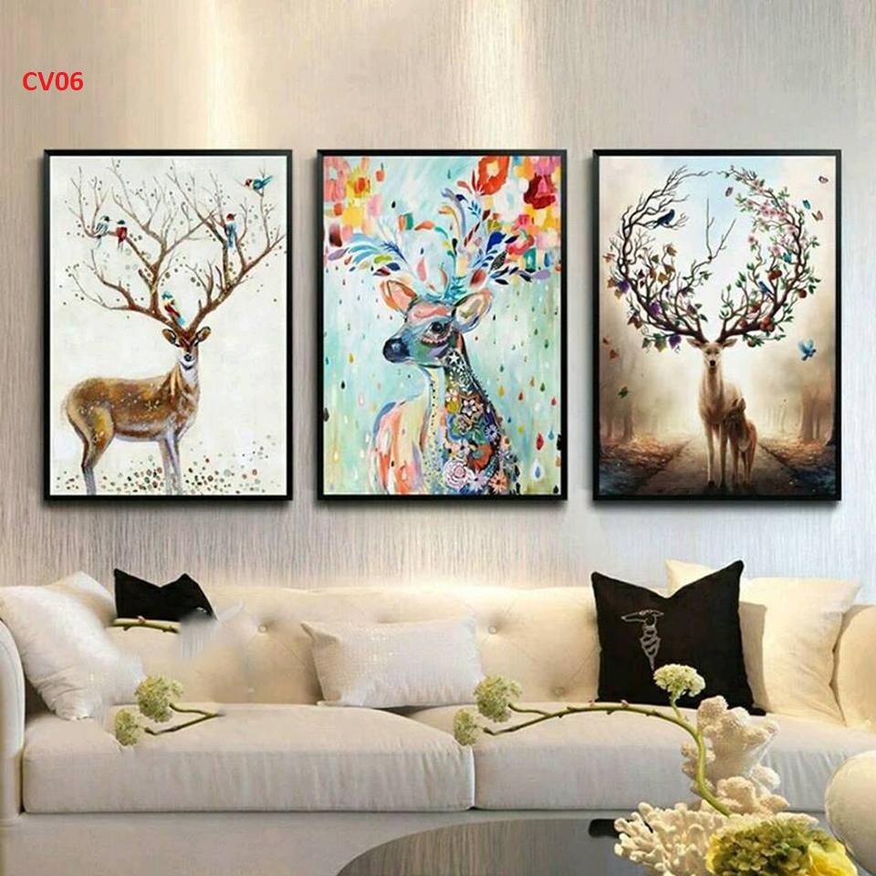 (BỘ 3 BỨC)TRANH TRANG TRÍ, TRANH CANVAS, TRANH TREO TƯỜNG 25*35cm