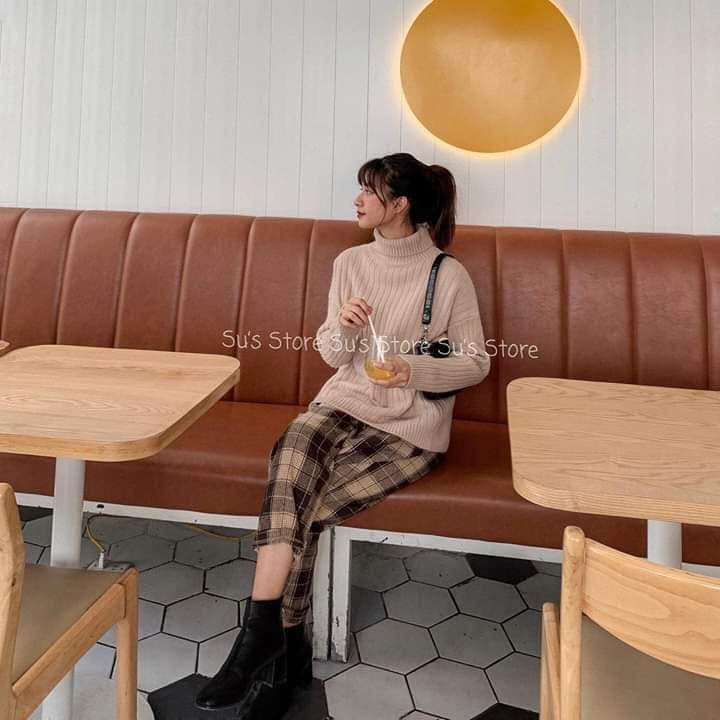 Quần caro phong cách unisex (gin store)