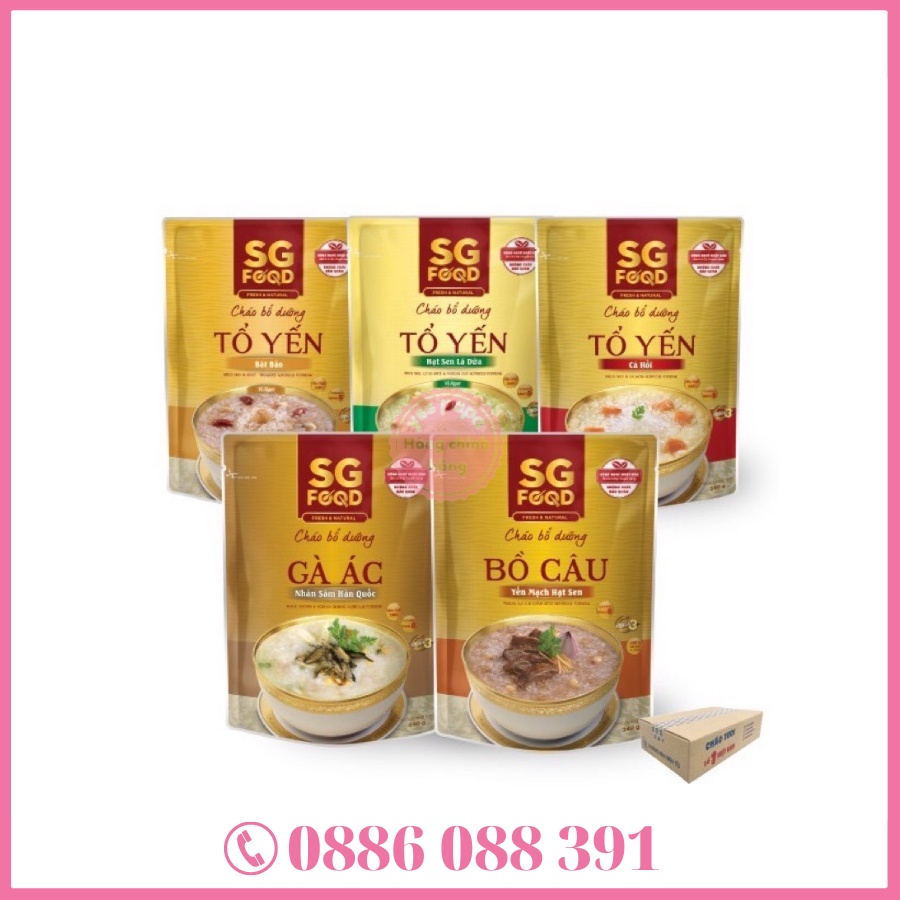 Cháo tươi Sài Gòn Food Baby, cháo bổ dưỡng cho bé SG Food loại 240g/270g