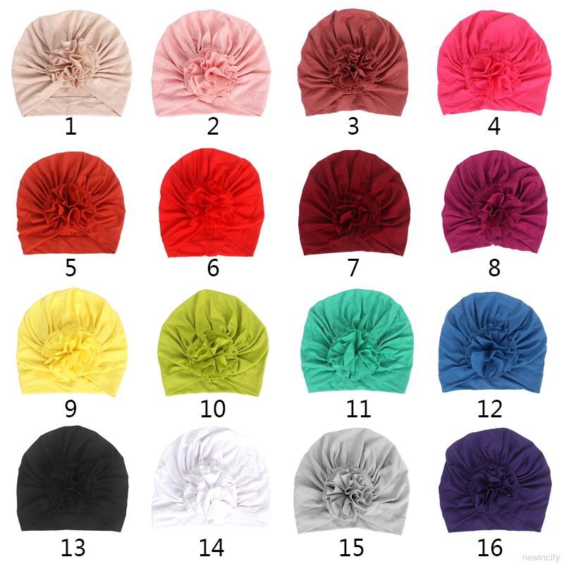 Mũ cotton co dãn in họa tiết hoa dễ thương cho bé