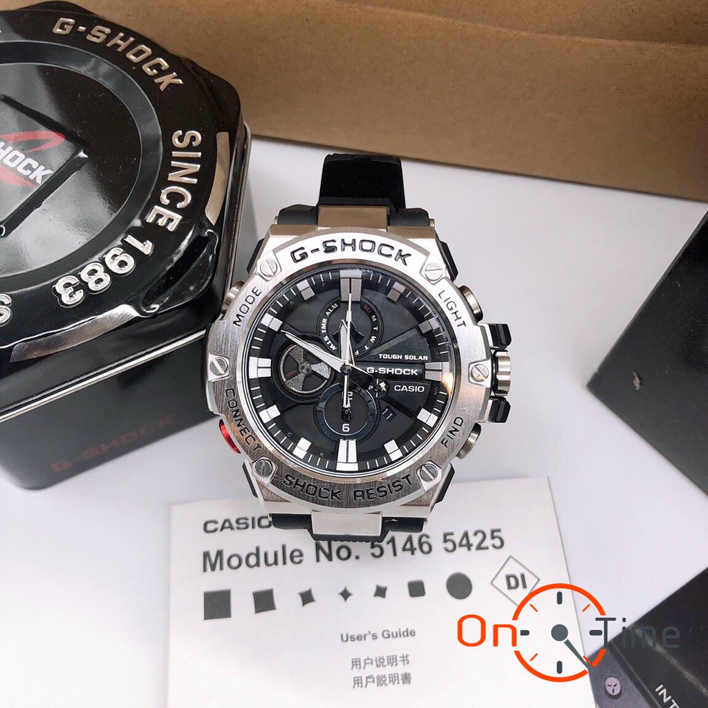 Đồng hồ nam G-shock vỏ thép dây cao su GST B100 OneTime cực đẹp