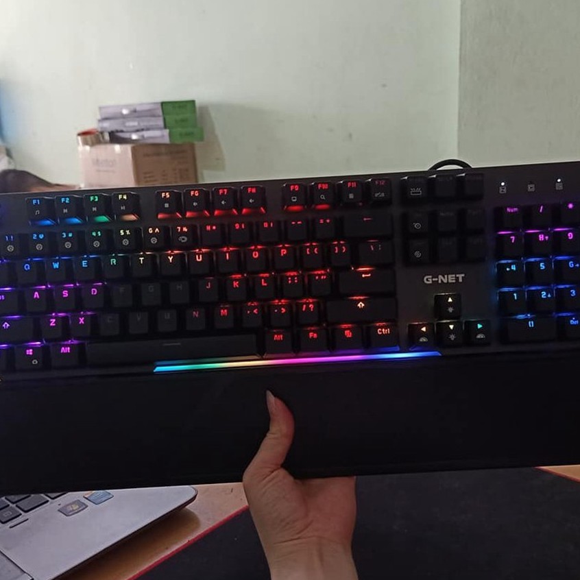 BÀN PHÍM CƠ GNET LK789 SW QUANG HỌC CHỐNG NƯỚC LED RGB