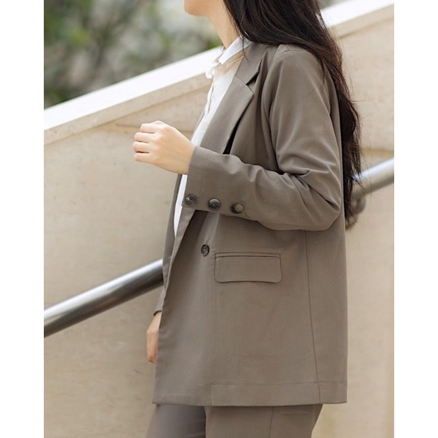 Áo khoác blazer mẫu mới vải cao cấp đứng form 2 lớp vest suit nữ RUCHAN