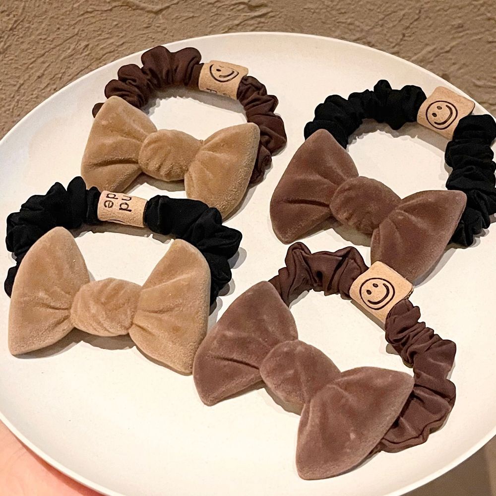 Dây buộc tóc đuôi ngựa co giãn hình trái tim phong cách Hàn Quốc cổ điển cho nữ