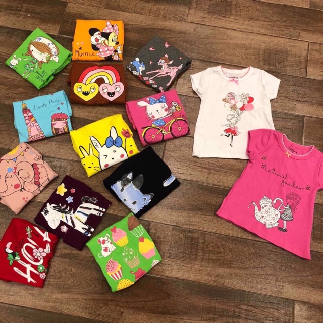 Áo rời cho bé gái chất k đẹp k lấy tiền các chế nhá Size 8-20kg 40k/ set 2 áo Trộn màu nha các tình yêu