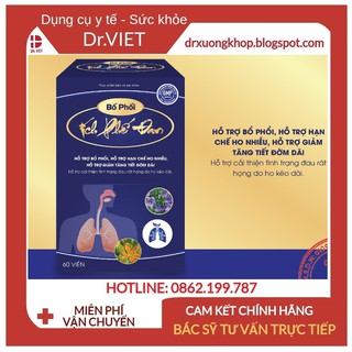 Bổ phổi ích phế đan -Hỗ trợ bổ phổi, viêm họng hạt, ho khan, ho đờm, viêm họng, viêm phế quản, đau rát họng, viêm amidan