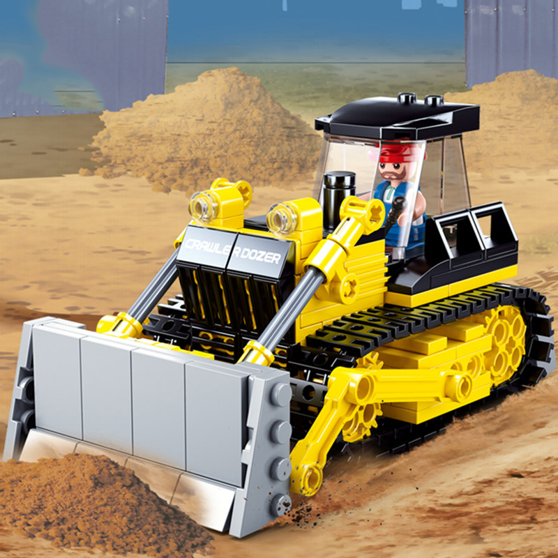 Mô Hình Đồ Chơi Lắp Ráp Lego Xe Máy Xúc Cho Bé