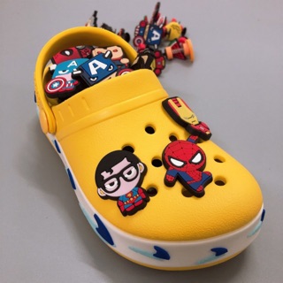 Nút cài dép sticker-charm-icon siêu anh hùng gắn dép sục bé trai (Mẫu 1-28) (được chọn mẫu)