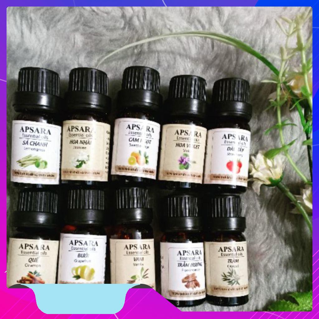 Giá ưu đãi sốc Combo 10 lọ tinh dầu xông 10ml. 20 vị tự mix. Tinh dầu cao cấp cùng nhiều tác dụng tốt cho sức khoẻ