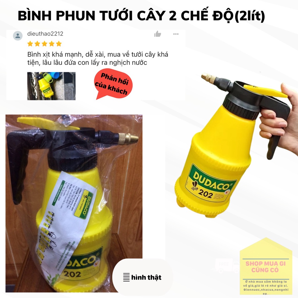 Bình phun,tưới cây 2lít, phun sương cho phong lan,cây cảnh [ Đa Năng ]