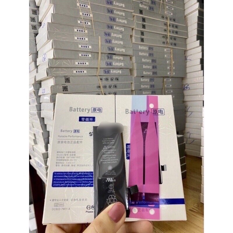 Pin 5/ 5.S/ S.E2 /6.S/ 6.P/ 6.SP/ 7/ 7P/ 8/ 8P/ X/ X.S/ X.R/ X.SM/ 11/ 11P/ 11PM/ 12-12P/ 12PM/ (tặng kèm miếng dán pin)