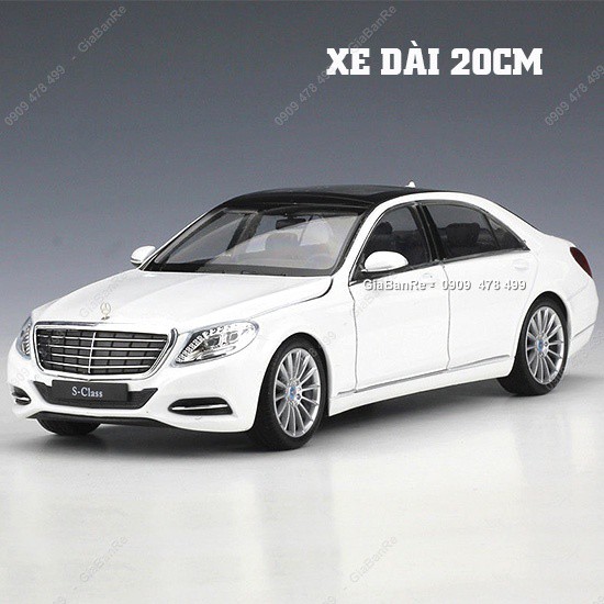 Xe Mô Hình Kim Loại  Mercedes S Class S500 Tỉ Lệ 1:24 - Welly - Trắng - 8399t