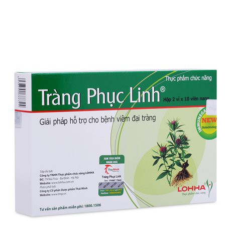 Tràng Phục Linh · Giúp bảo vệ niêm mạc đại tràng và nâng cao sức đề kháng đường ruột · Giúp tăng cường tiêu hóa