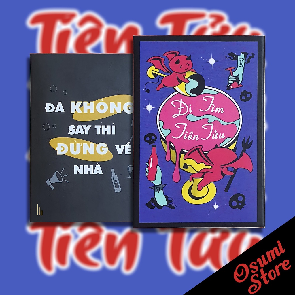 Bộ bài uống rượu Tiên Tửu Drinking game uống rượu 55 lá dành cho nhóm bạn, cặp đôi trong bữa nhậu