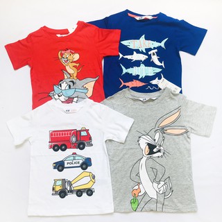 Áo thun bé trai H&M áo bé trai HM cotton mềm 1-6T hoạt tiết hoạt hình hàng xuất Âu chính hãng - Misolkids by huong274