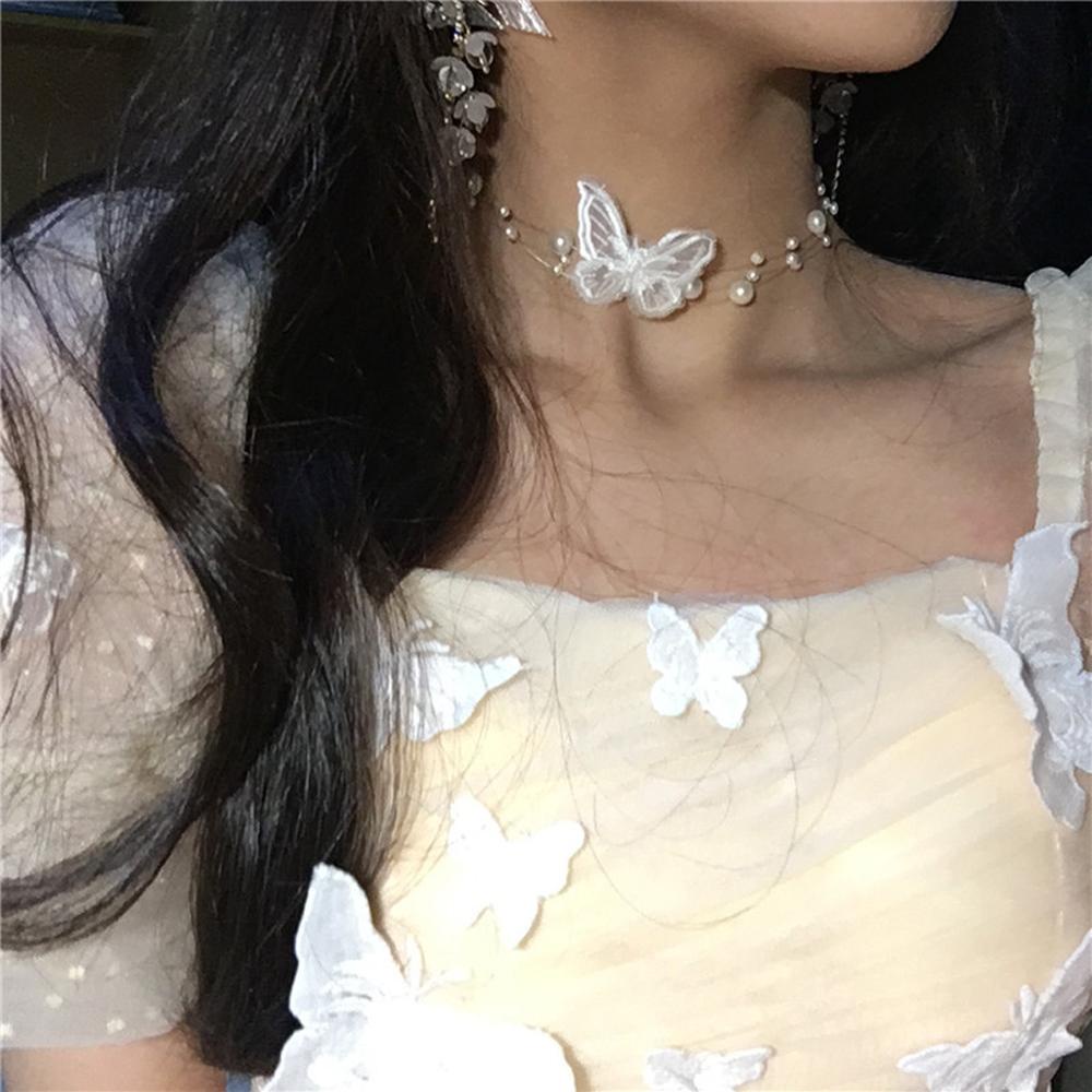 Vòng cổ Mặt Hình Bướm VANES1 Thời Trang Dành Cho Nữ