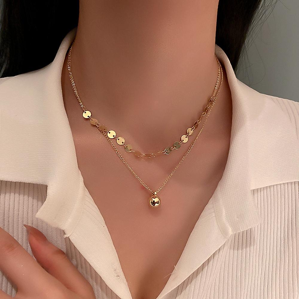 Vòng cổ Hai Lớp Thiết Kế Thanh Lịch Thời Trang Dành Cho Nữ