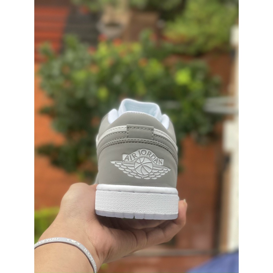 [FreeShip+ Hàng Xịn] Giày Jordan xám trắng thấp cổ cao cấp , Giầy JD1 xám trắng thấp Full box | BigBuy360 - bigbuy360.vn