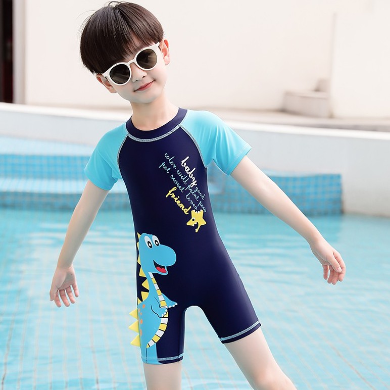 Đồ Bơi Cho Bé Trai, Bé Gái Size Đại Liền Thân, Bộ Bơi Cho Bé 10 tuổi - 12 tuổi - D24_QUẦN NGẮN